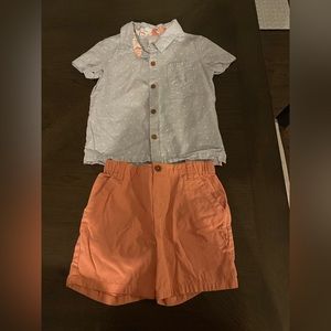 Tahari 4T button up shirt and shorts
